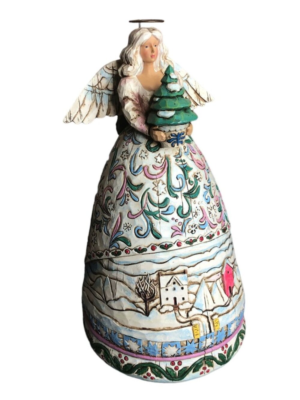 Jim Shore Angel Landscape Sleeps Heartwood Creek Christmas Folkart Farmhouse Dec